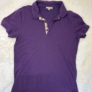 Burberry Brit Purple Nova Check Polo - Men's Medium - Luxury Designer